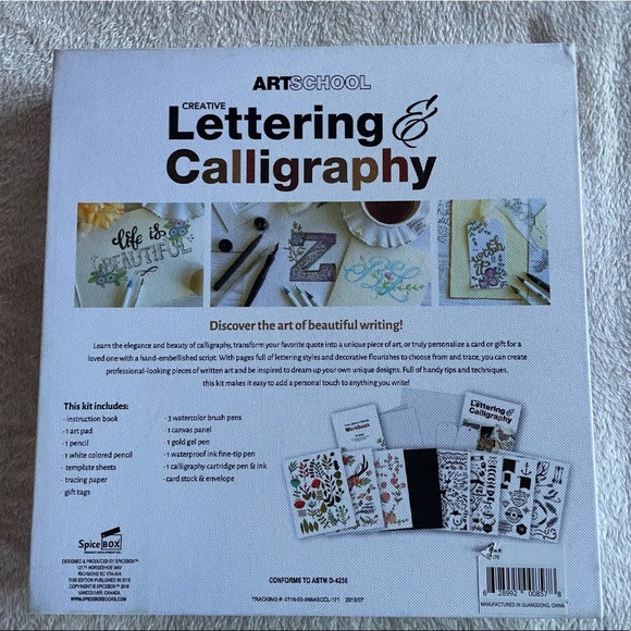 Art School Creative Lettering & Calligraphy Learning Kit by Spice Box - Picture 2 of 12